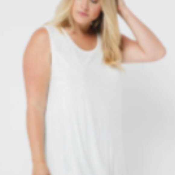 Red Plus Size Rhinestone Tank Top - Picture 4 of 5